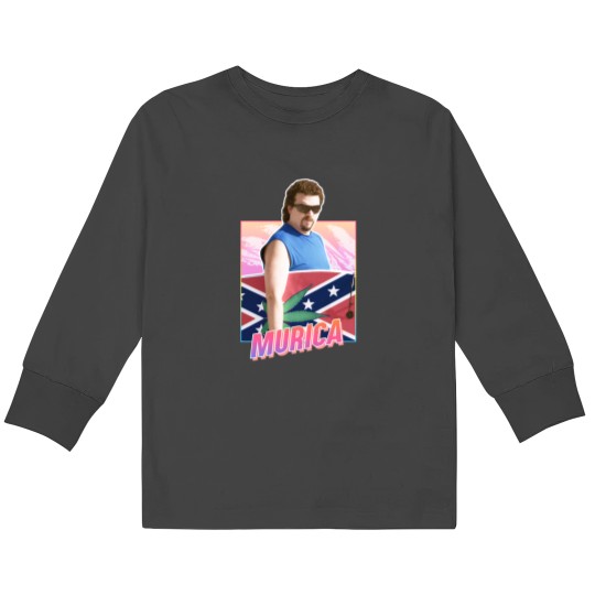 Discover Murica - Kenny Powers - 80s design Kids Long Sleeve T-Shirts