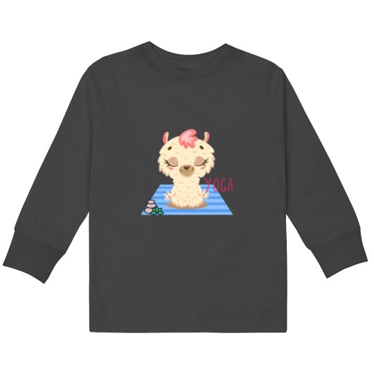 Discover Baby Llama Easy Yoga Bliss Design for wild animal lovers and yoga lovers you know. Active Kids Long Sleeve T-Shirts