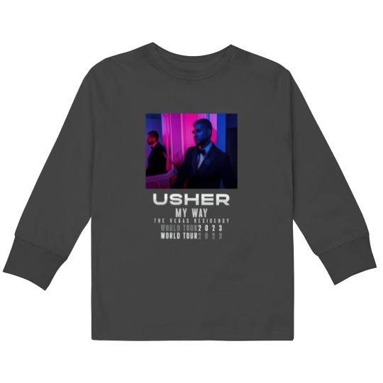 Discover Usher My Way Tour Kids Long Sleeve T-Shirts