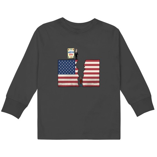 Discover America's dream is to become the most developed country Kids Long Sleeve T-Shirts