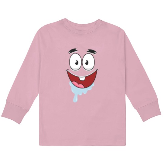 Discover Cute Patrick Face Kids Long Sleeve T-Shirts