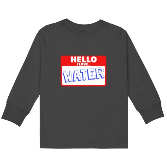 Discover Water Sticker Kids Long Sleeve T-Shirts