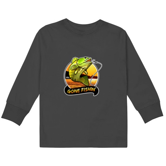 Discover GONE FISHINN BIG BASS BONANZA Design - Pokie Designs Kids Long Sleeve T-Shirts
