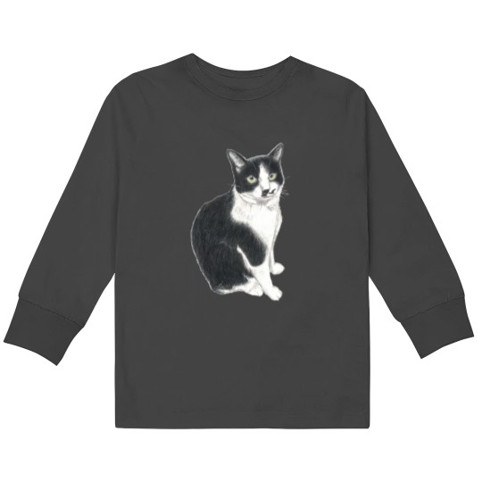 Discover Tuxedo Cat (1) Kids Long Sleeve T-Shirts