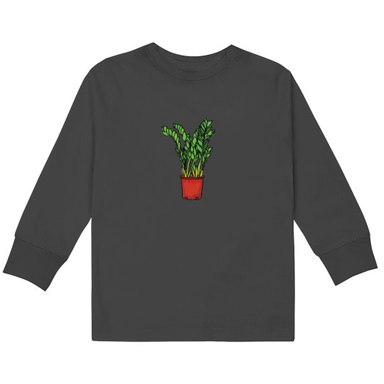 Discover ZZ Gem Zanibar Gem Plant Kids Long Sleeve T-Shirts