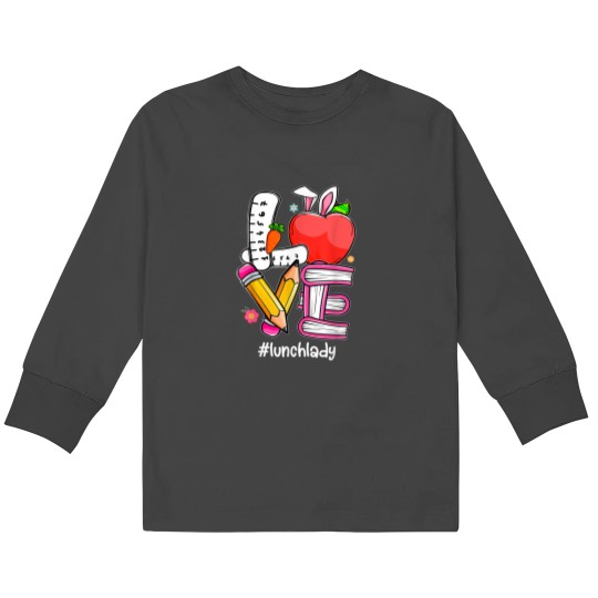 Discover Love Easter Lunch Lady Bunny I 39 M The Lunch Lady Easter Day Kids Long Sleeve T-Shirts