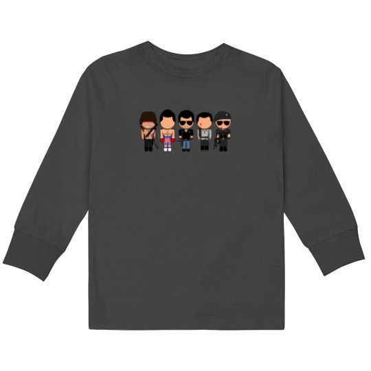 Discover Stallone Through the Ages - Vector-Eds Kids Long Sleeve T-Shirts