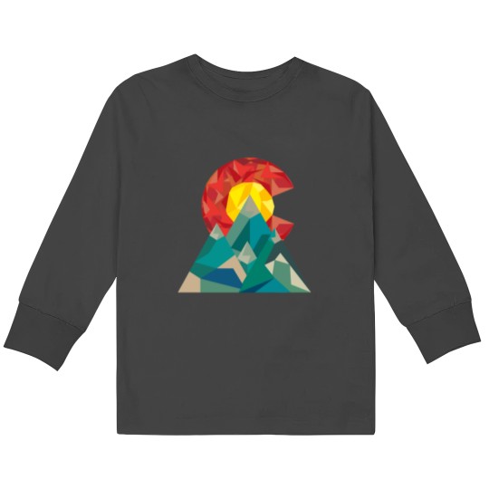 Discover Colorado Geo Kids Long Sleeve T-Shirts