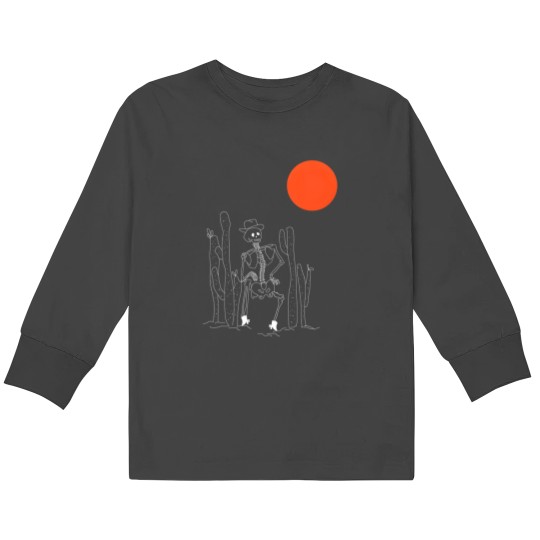 Discover Blood Moon Skeleton Reverse Kids Long Sleeve T-Shirts
