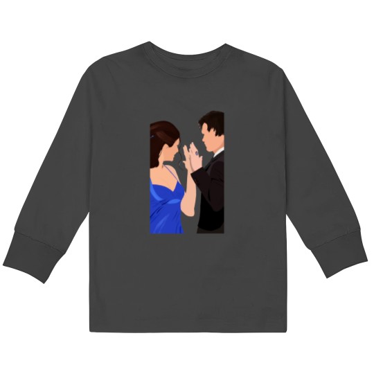 Discover Damon and Elena Kids Long Sleeve T-Shirts