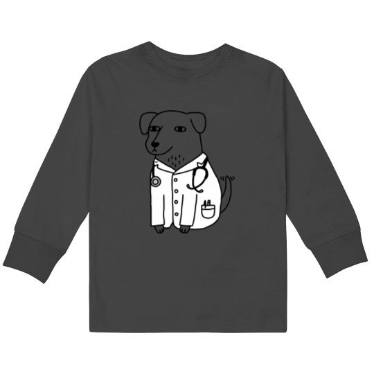 Discover Funny Dogtor Kids Long Sleeve T-Shirts