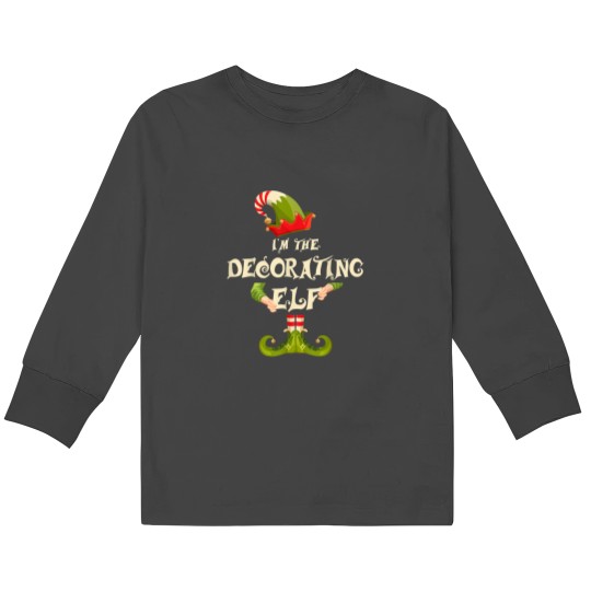 Discover Im The Decorating Elf Shirt Women Christmas Pajamas Costume 6728 Kids Long Sleeve T-Shirts