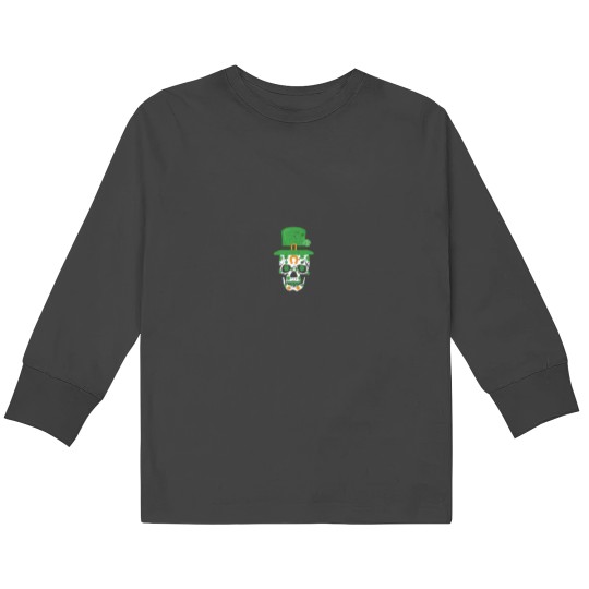 Discover St Patricks Day Skull Irish Shamrock of Dead Men Women 5113 Kids Long Sleeve T-Shirts
