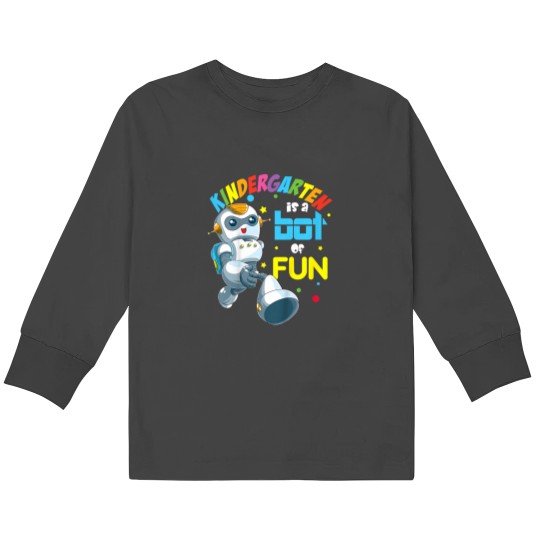 Discover Kids Back to School Kindergarten Cool Robot 4393 Kids Long Sleeve T-Shirts