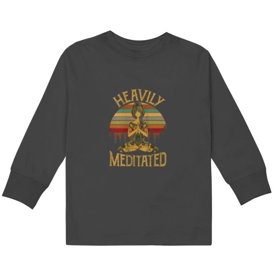 Discover Vintage Heavily Meditated Yoga Meditation Spiritual Warrior Kids Long Sleeve T-Shirts