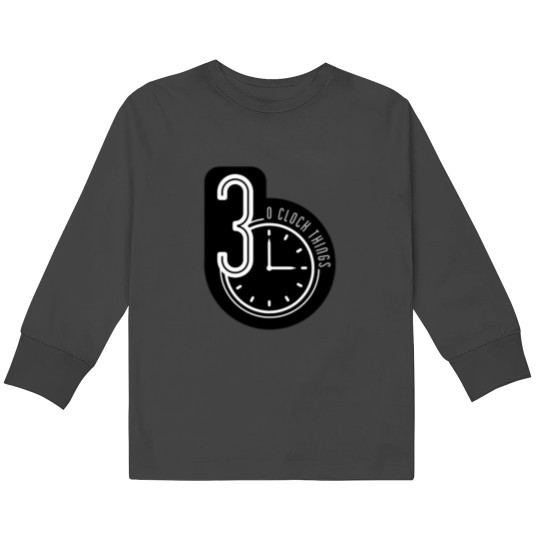 Discover 3 o clock things (INVERTED COLORS) Kids Long Sleeve T-Shirts