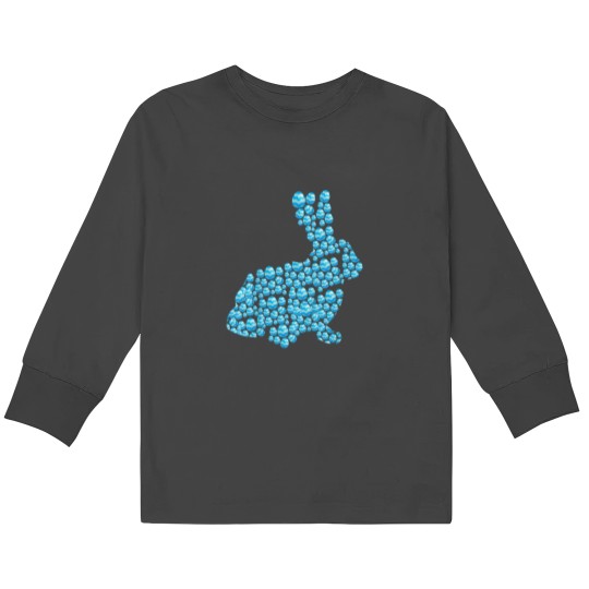 Discover Kids Bunny Easter Egg Pattern Cute Rabbit Boys Girls Kids Long Sleeve T-Shirts
