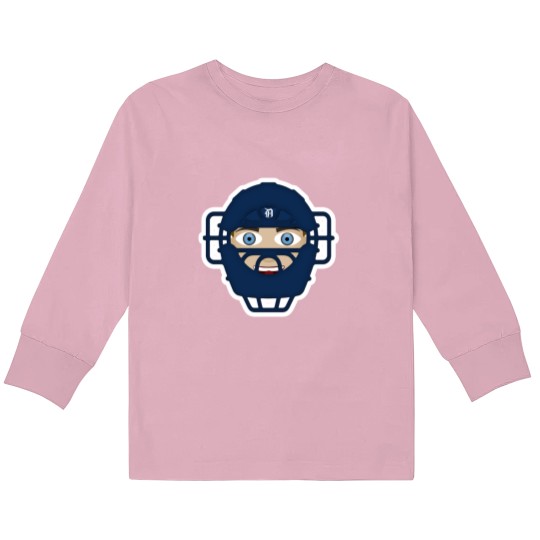 Discover Baseball glove Mask Kids Long Sleeve T-Shirts