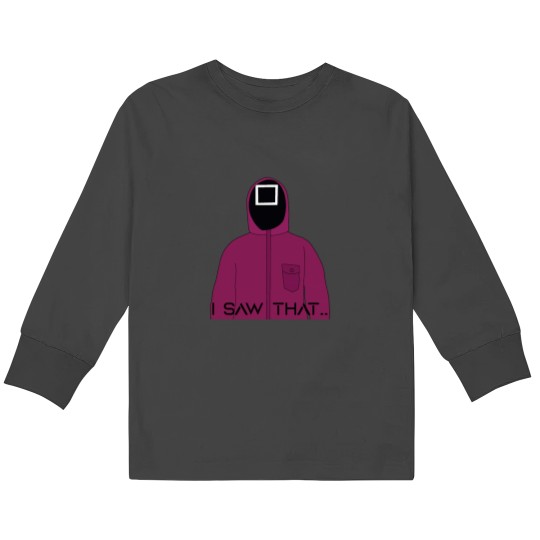 Discover Squid Cosplay - Pink Soldier - I saw that funny Kids Long Sleeve T-Shirts