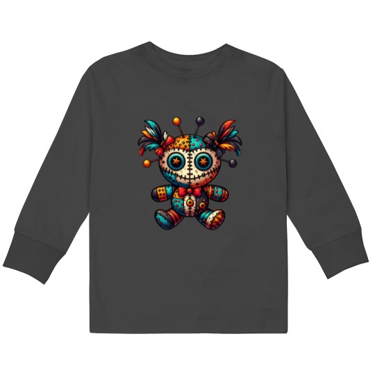 Discover Halloween-Gothic-Voodoo-Cute-Doll Kids Long Sleeve T-Shirts