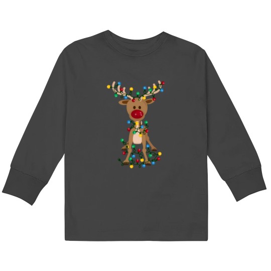 Discover Adorable Reindeer Kids Long Sleeve T-Shirts
