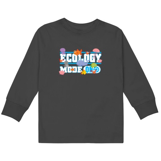 Discover Ecology Mode On Earth Day Sea Life Conservation Kids Long Sleeve T-Shirts