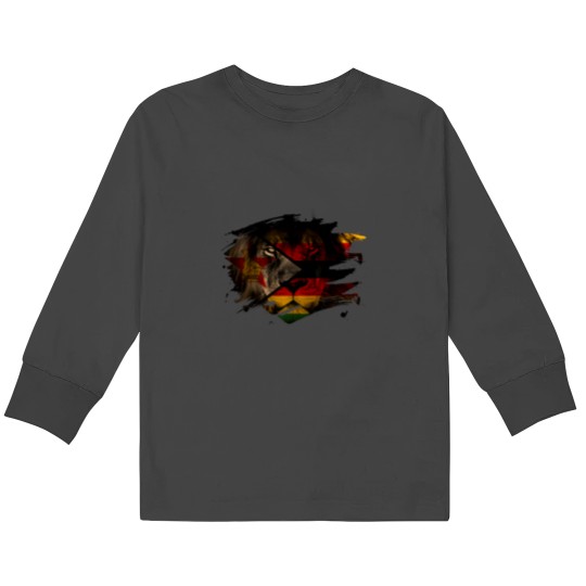 Discover Zimbabwe Lion Flag Kids Long Sleeve T-Shirts