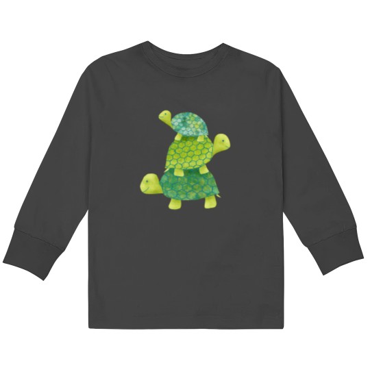 Discover Cute Turtle Stack In Teal Lime Green And Turquoise Baseball  Sleeve T-Shirt 31 Kids Long Sleeve T-Shirts