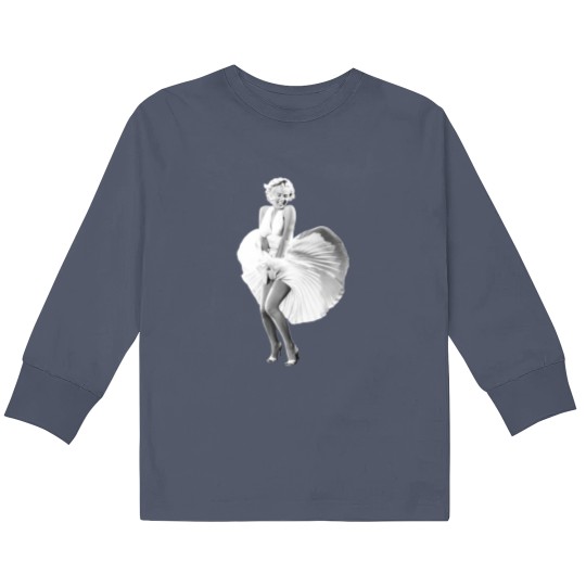 Discover Marilyn Monroe Classic Dress Pose Kids Long Sleeve T Shirts