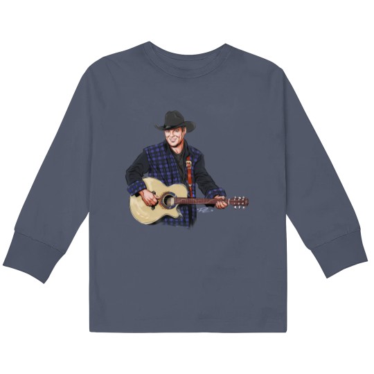 Discover John Michael Montgomery - An illustration by Paul Cemmick - John Michael Montgomery - Kids Long Sleeve T Shirts
