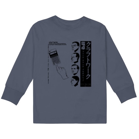 Discover Kraftwerk Japanese Pocket Calculator Music Computer World Kids Long Sleeve T Shirts