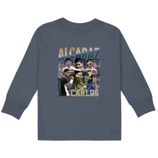 Discover Carlos Alcaraz Kids Long Sleeve T Shirts, Carlos Alcaraz 90s Bootleg Kids Long Sleeve T Shirts