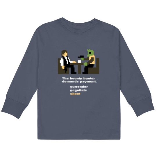 Discover Han and Greedo 8-Bit Kids Long Sleeve T Shirts