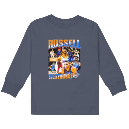 Discover Russell Westbrook OKC Vintage Kids Long Sleeve T Shirts