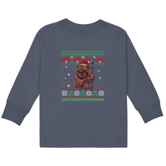 Discover Cute Santa Wicket Ewoks Endor Ugly Sweater Christmas Kids Long Sleeve T Shirts