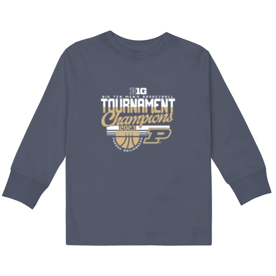 Discover Purdue Boilermakers Big Ten Champs Basketball Black Kids Long Sleeve T Shirts