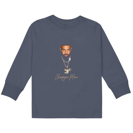 Discover Vintage Champagne Mami Crewneck Kids Long Sleeve T Shirts, Drake Kids Long Sleeve T Shirts