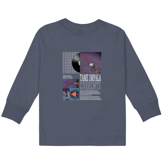 Discover Vintage Bootleg Inspired Kids Long Sleeve T Shirts Tame Impala Currents Vintage Kids Long Sleeve T Shirts