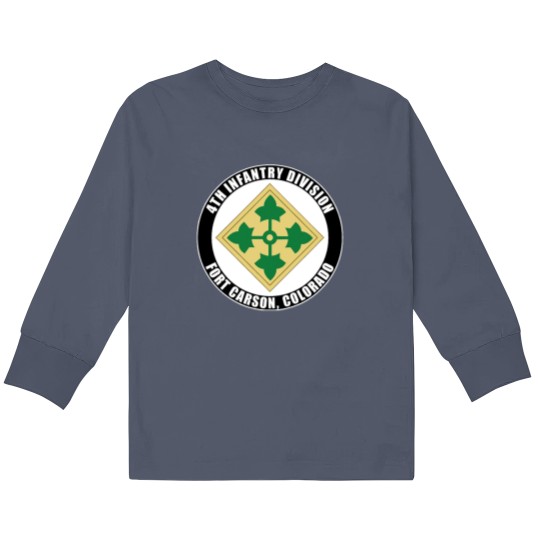 Discover 4th Infantry Division Fort Carson Colorado Emblem Kids Long Sleeve T Shirts