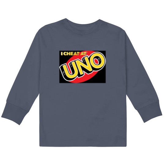 Discover I CHEAT AT UNO Kids Long Sleeve T Shirts