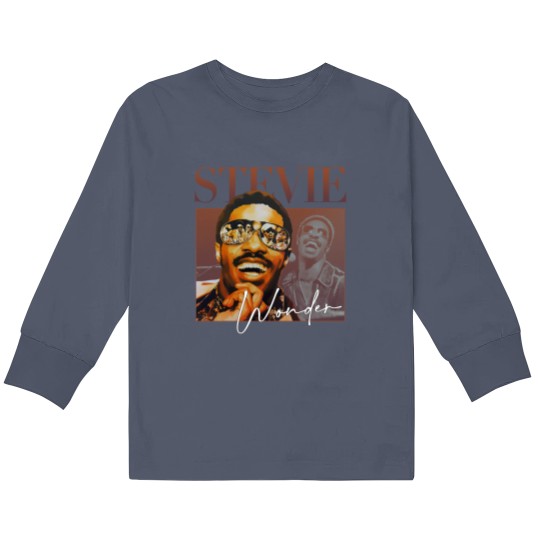 Discover Stevie Wonder Vintage Unisex Kids Long Sleeve T Shirts stevie wonder Kids Long Sleeve T Shirts