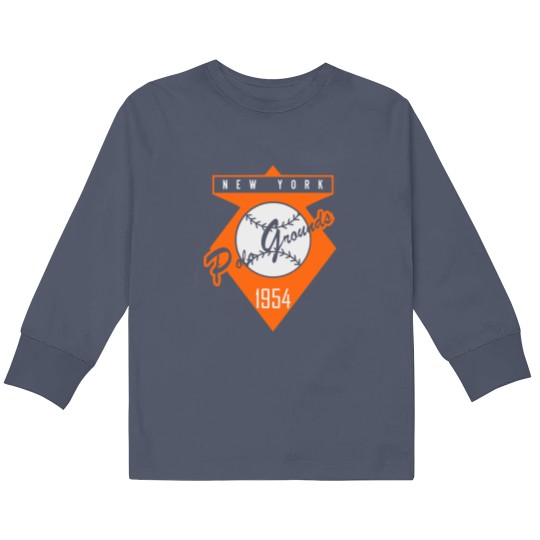 Discover Polo Grounds 1954 Alt (American Apperal) Kids Long Sleeve T Shirts
