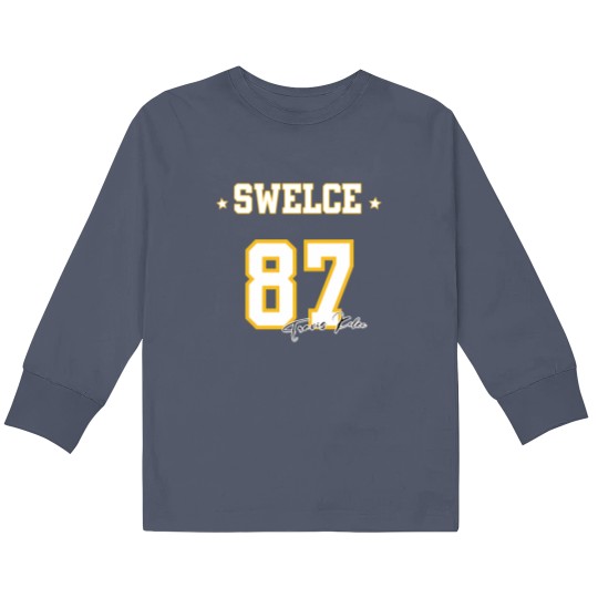 Discover Swelce Jersey, Swift Kelce Kids Long Sleeve T Shirts, Womens Chiefs Fan Kids Long Sleeve T Shirts