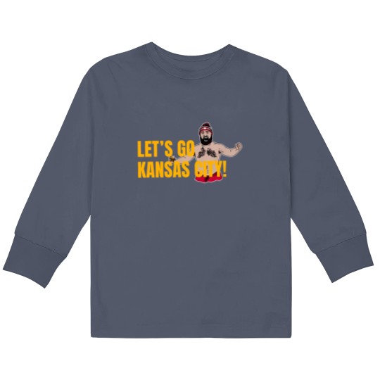 Discover Jason Kelce Kids Long Sleeve T Shirts Off, Chiefs - TOUCHDOWN Kids Long Sleeve T Shirts