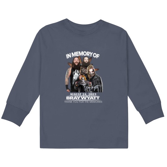 Discover In Memory Of August 24 Kids Long Sleeve T Shirts, 2023 Bray Wyatt Thank You Kids Long Sleeve T Shirts