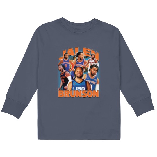 Discover Knicks Jalen Brunson Kids Long Sleeve T Shirts