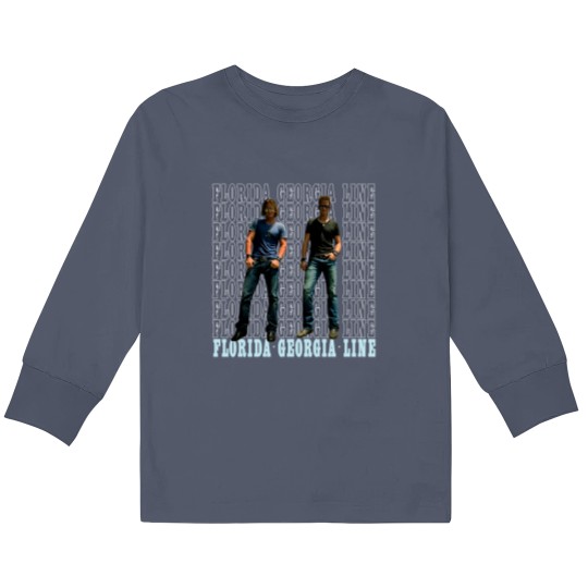 Discover Florida Georgia Line 2013 tour black Kids Long Sleeve T Shirts - small
