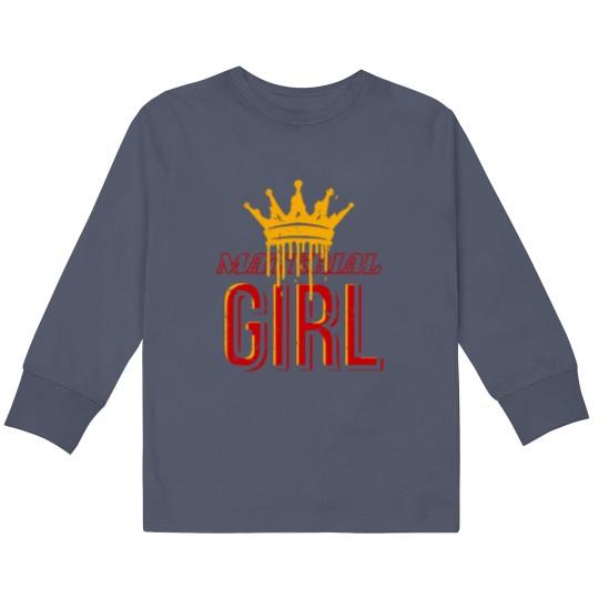 Discover Material Girl Red Madonna-style Kids Long Sleeve T Shirts for women Concert Kids Long Sleeve T Shirts
