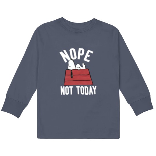 Discover Snoopy Nope Not Today Kids Long Sleeve T Shirts