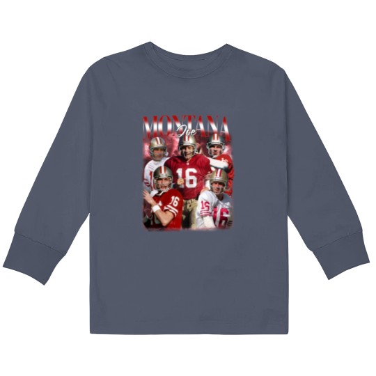 Discover Vintage Joe Montana Kids Long Sleeve T-Shirt